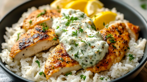 Dump-and-Bake Chicken Tzatziki