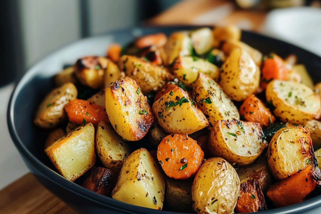 Crispy Garlic Herb Roasted Vegetables