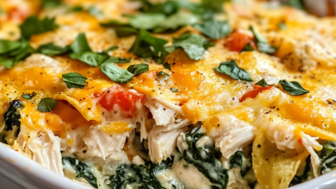 Cheesy Chicken Tortilla Casserole