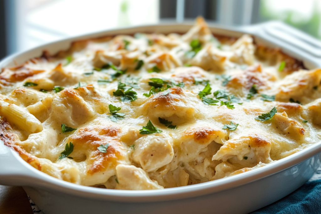 Chicken Alfredo Bake