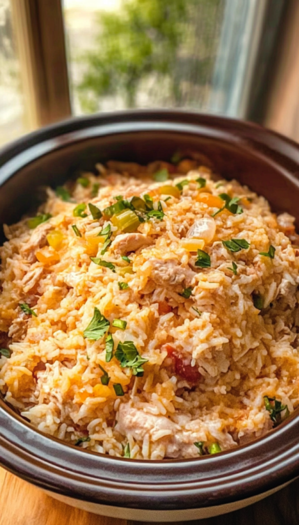 Crockpot Crack Chicken and Rice