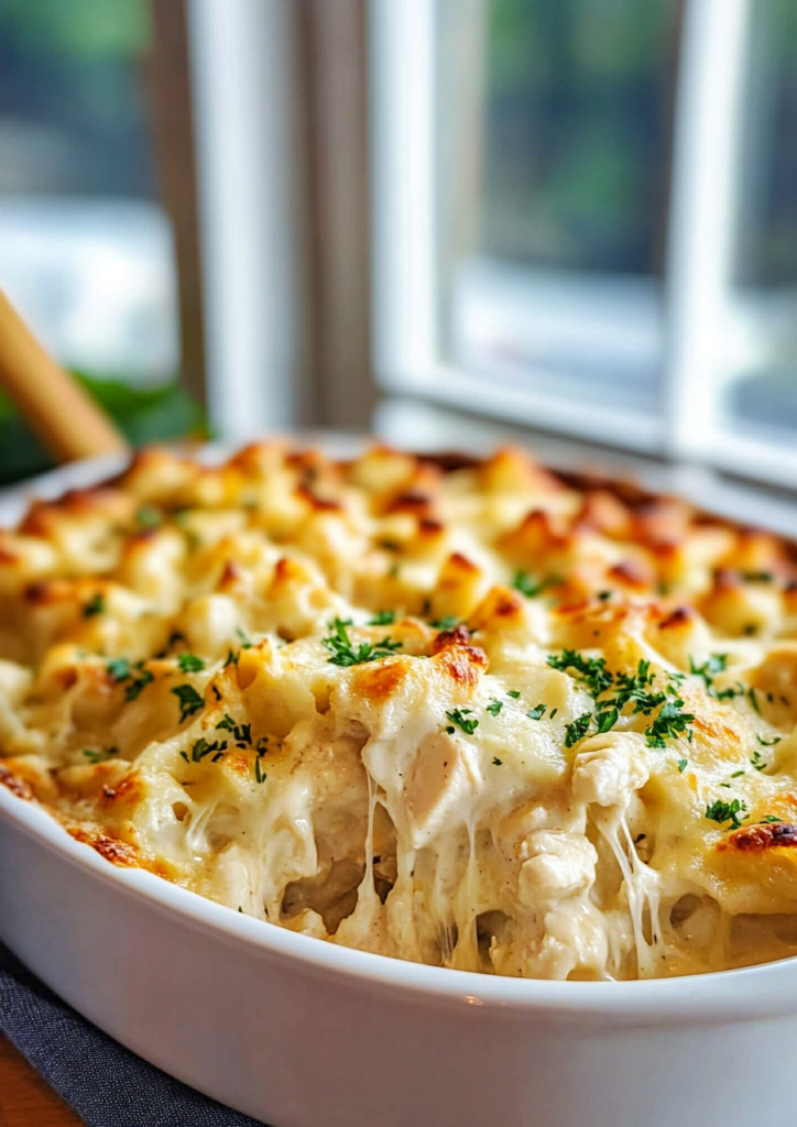 Chicken Alfredo Bake