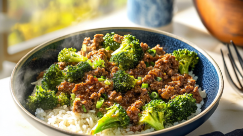 ground beef and broccoli