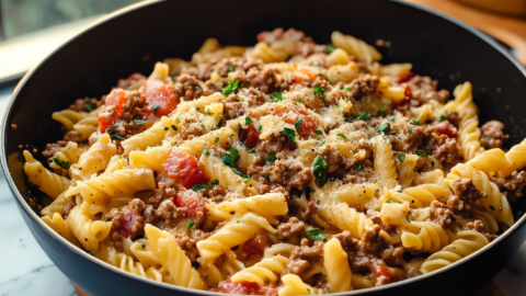creamy ground beef pasta