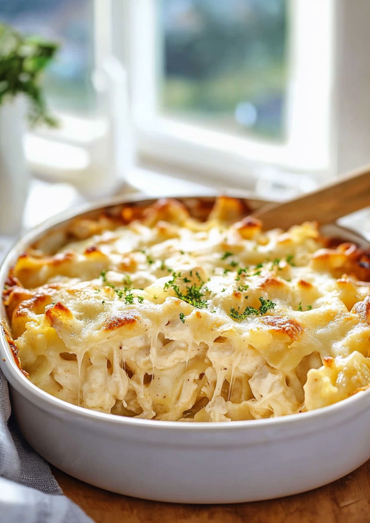Chicken Alfredo Bake