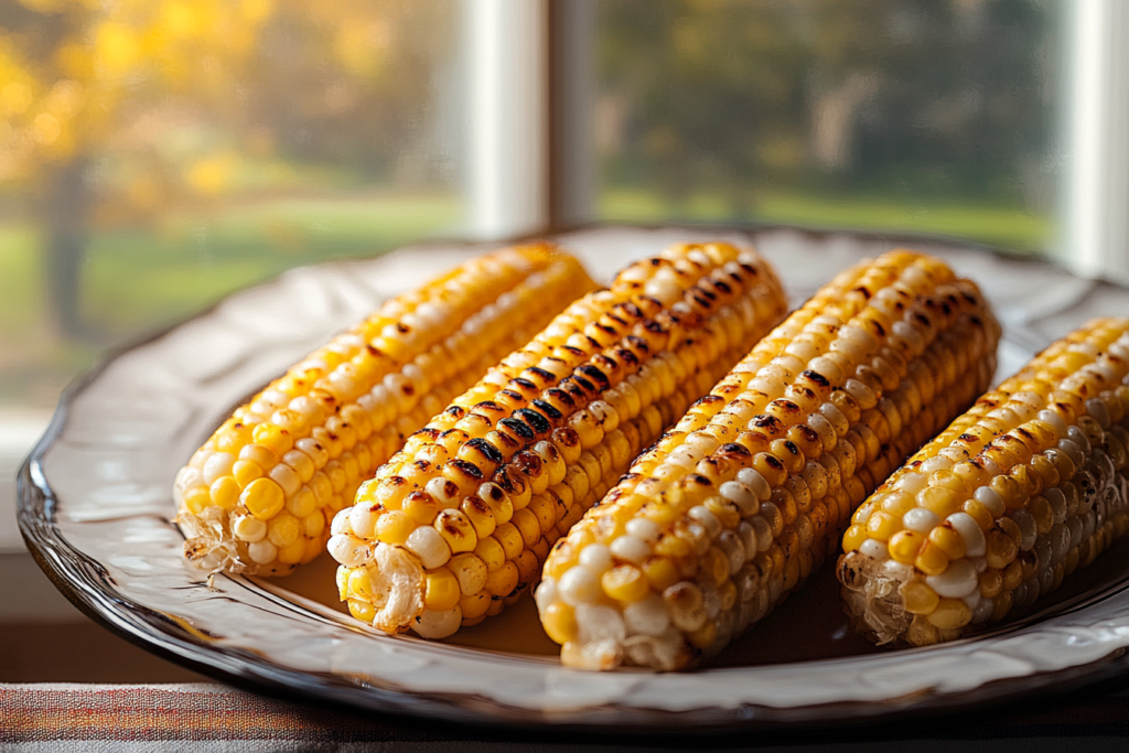 Grilled corn on the cob
