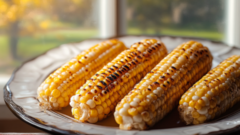 Grilled corn on the cob