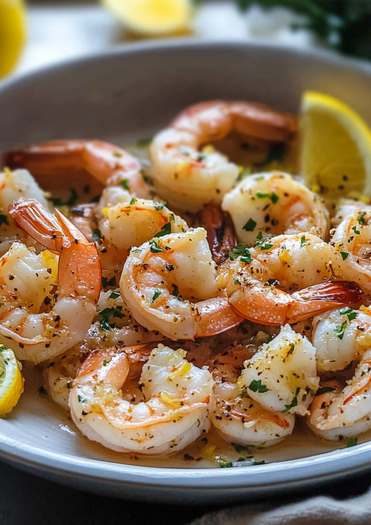 Crockpot Lemon Garlic Shrimp