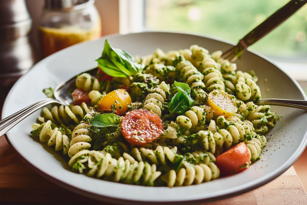 Pesto Pasta Salad for Lunch