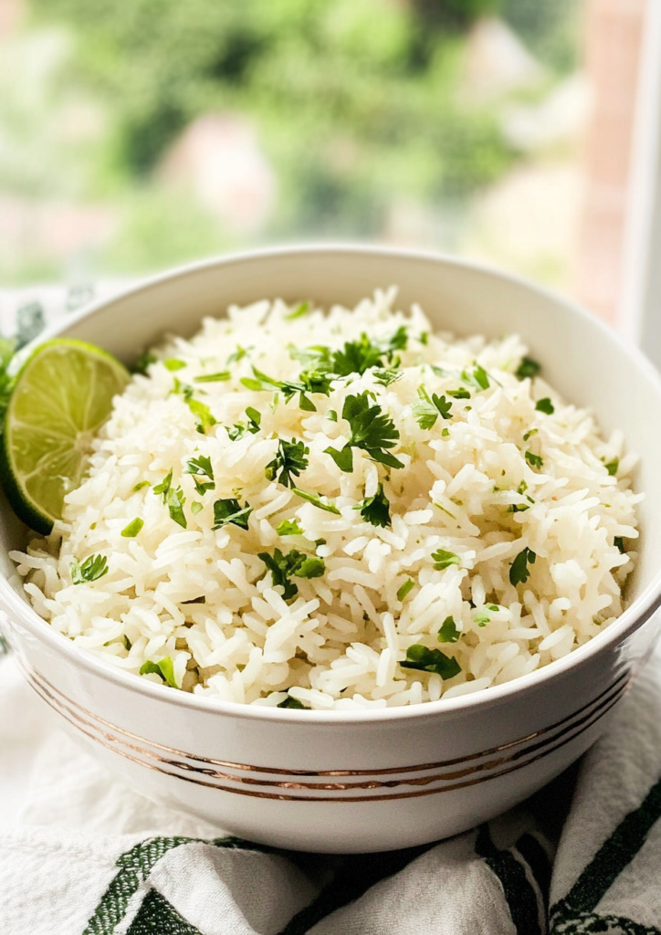 Cilantro Lime Rice in Rice Cooker