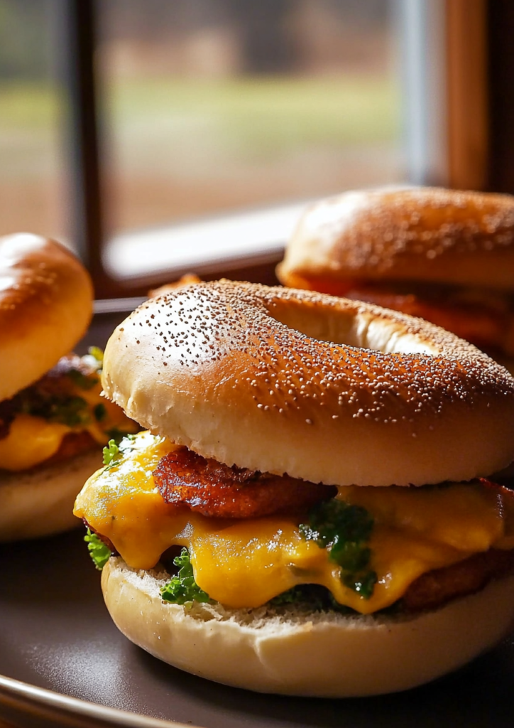 Mini bagel sandwiches