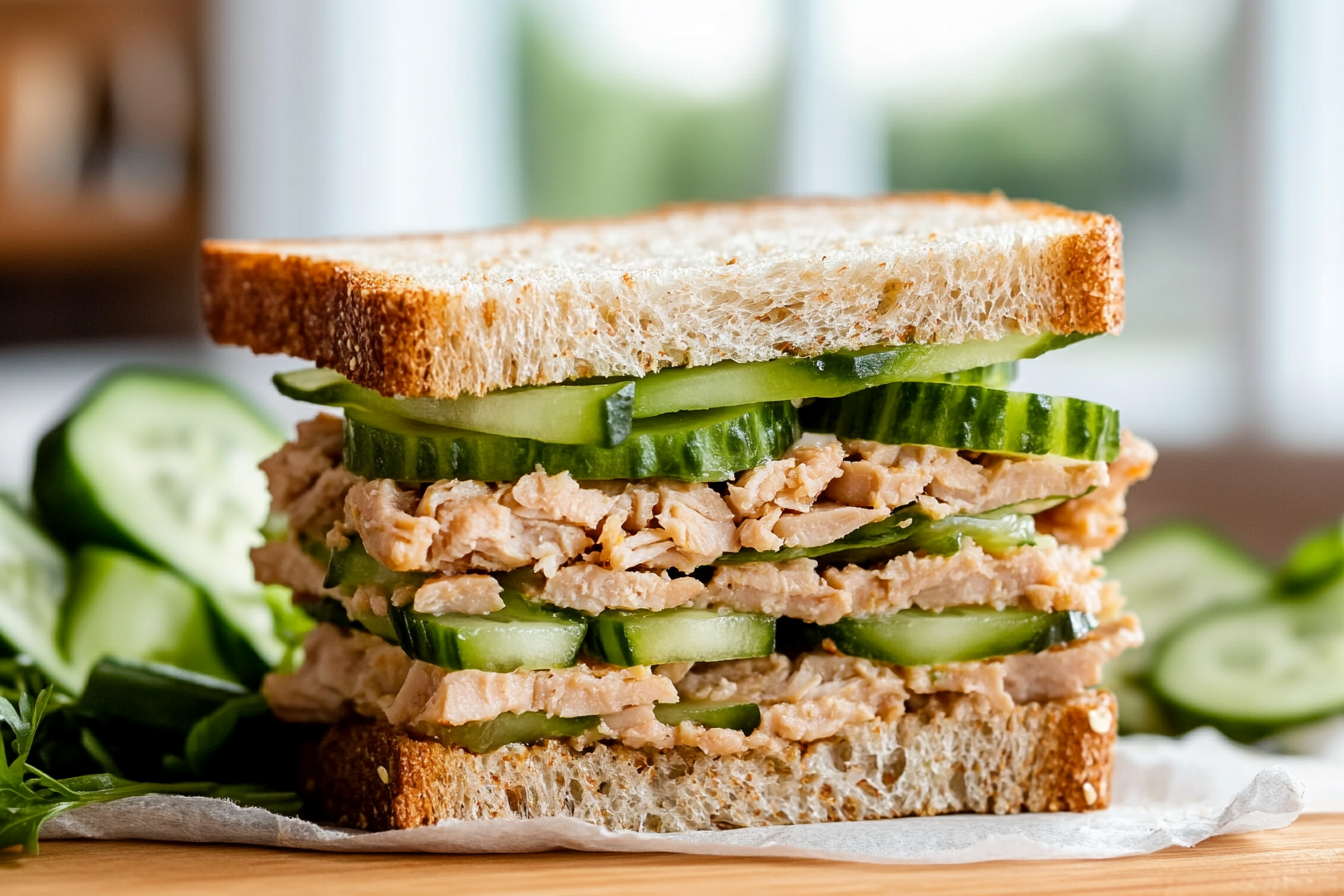 Tuna Cucumber Sandwich