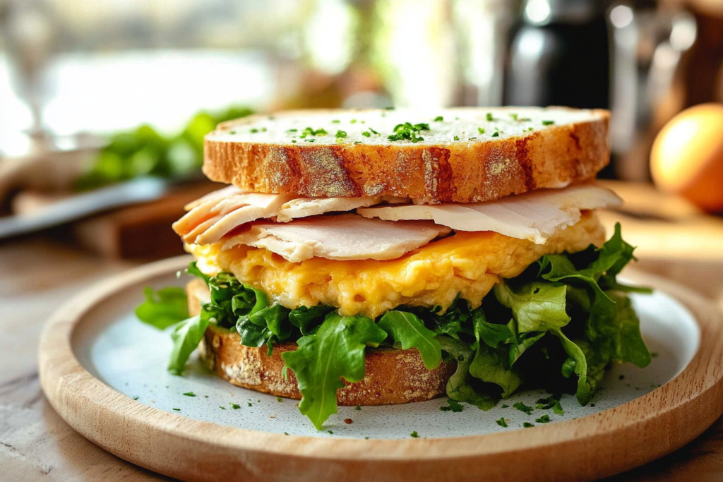 Turkey Egg Cheese Sandwich