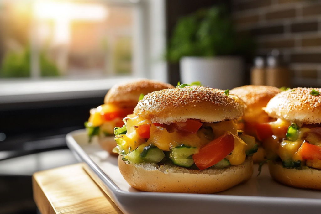 Mini bagel sandwiches