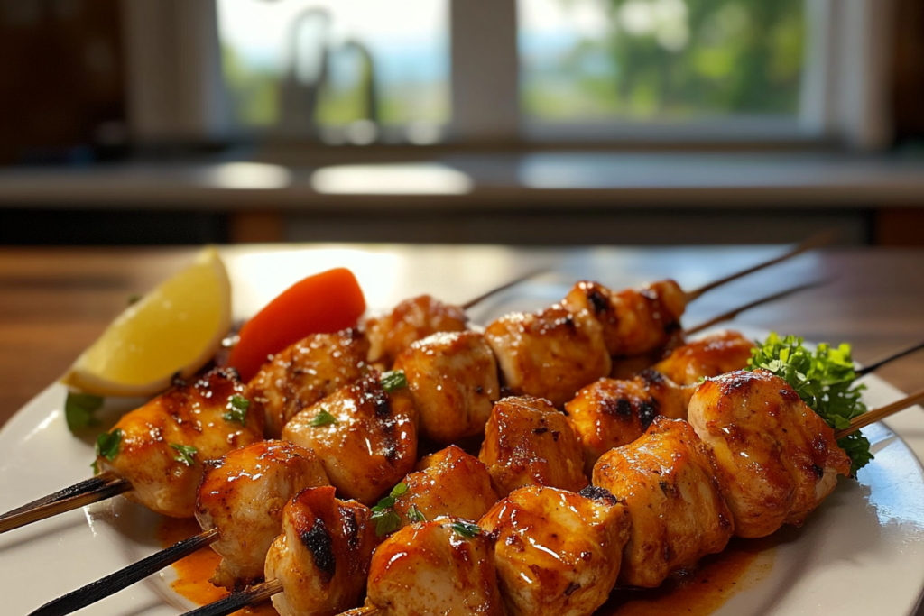 mini chicken skewers