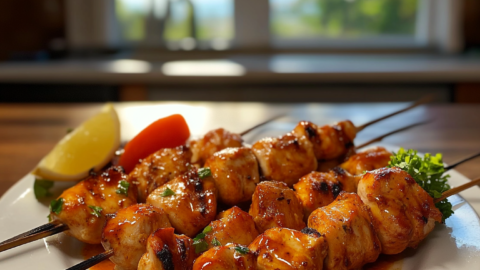 mini chicken skewers
