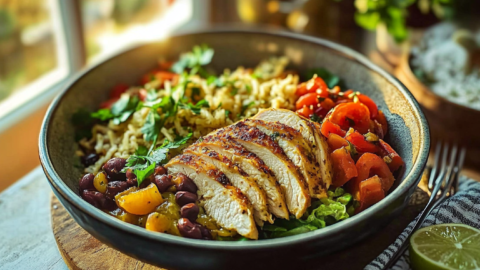 Baked Lime Chicken Bowls