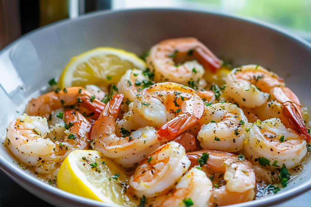 Crockpot Lemon Garlic Shrimp