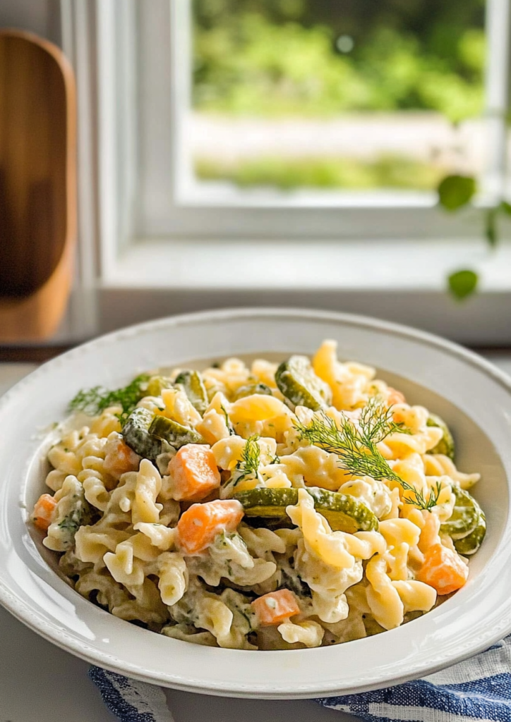 Dill Pickle Pasta Salad