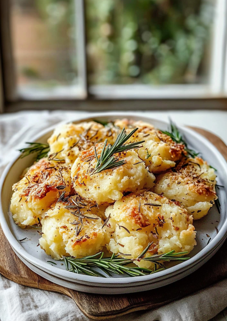 Rosemary garlic smashed potatoes